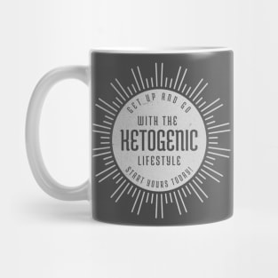 Ketogenic lifestyle Get up and Go Grey Mug